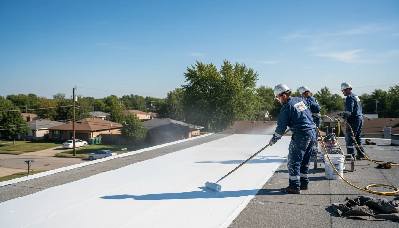 Commercial roof coating in Cleveland, NM near me